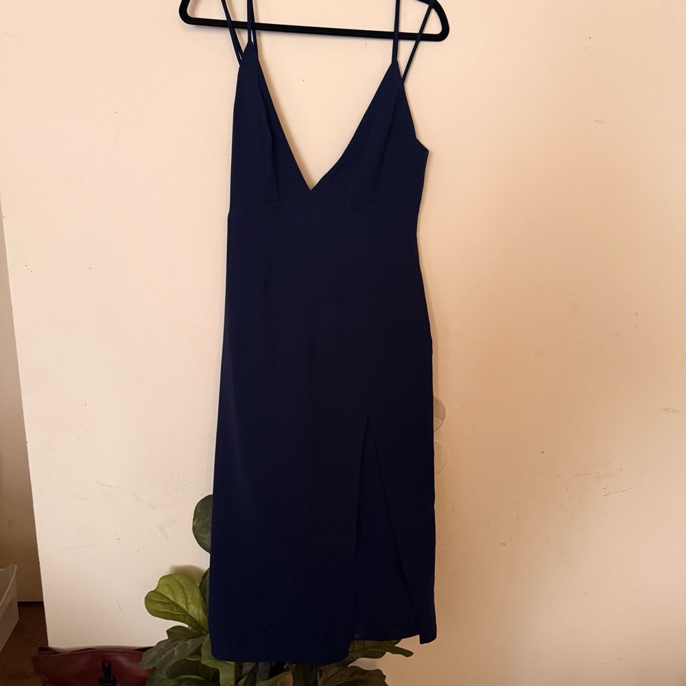 Elegant Navy Blue Women's Dress